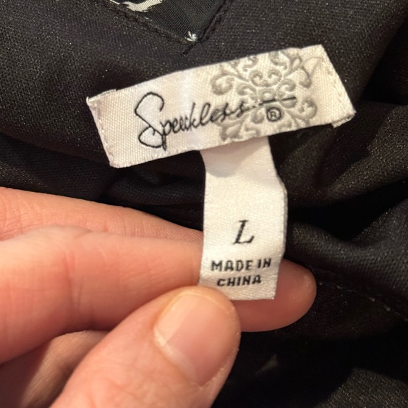 Speechless L Black and White Halter Dress - Picture 9 of 11